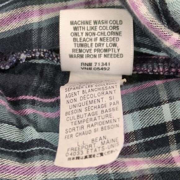 Vtg LL Bean Women's 10 Flannel Lined Original Relaxed Fit Jeans Straight Leg Y2K - Picture 6 of 6